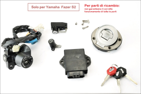 Yamaha Fazer S2 06 11 blocchetto contatto chiave PER PARTI DI RICAMBIO con serratura sella tappo benzina centralina e antenna immobilaizer originale